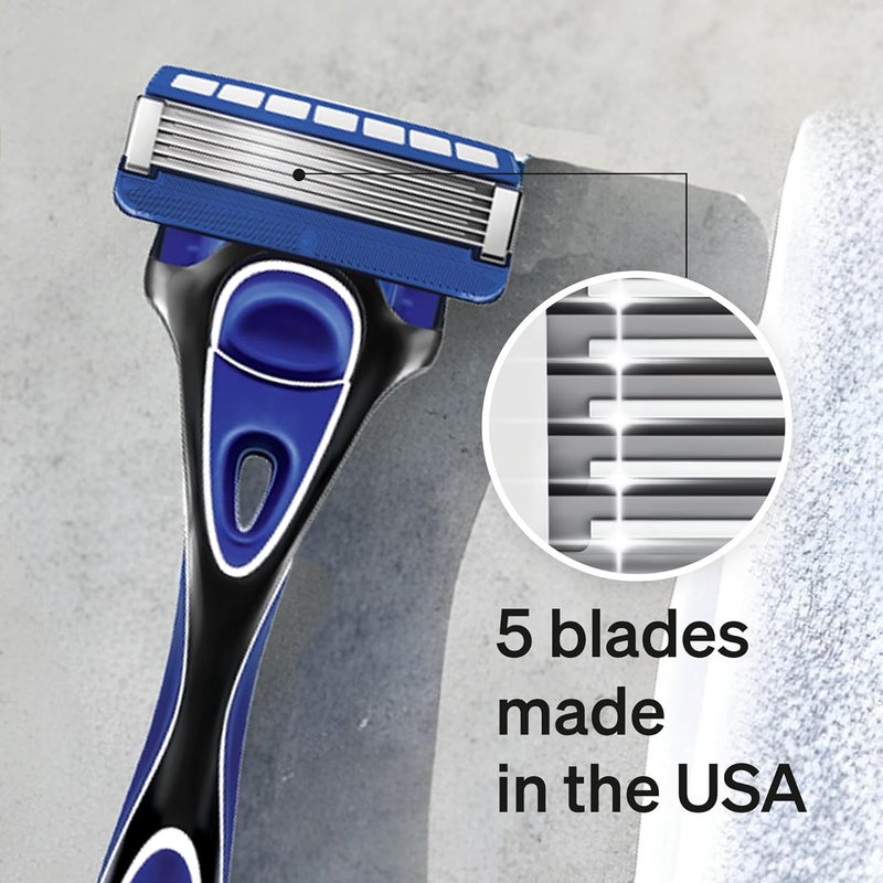 schick شفرات شيفك هايدرو 5 - إعادة تعبئة 4 شفرات مع خزان جل مرطب وحراس للبشرة - Image 4