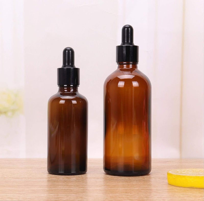 FUFU Empty Glass Dropper Bottles for Essential Oil/Other Liquids (2 Pieces,50ml) - Image 3