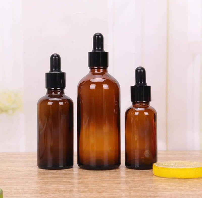 FUFU Empty Glass Dropper Bottles for Essential Oil/Other Liquids (2 Pieces,50ml) - Image 5
