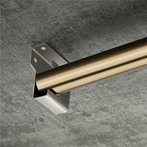 4 Ever 4ever Stainless Steel Solid 25 mm Curtain Rod Universal Wall to Wall Bracket for Door and Windows with Complete Fittings - Pack of 4 Pair - Image 3