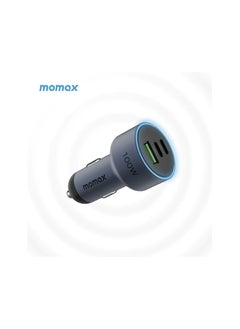 Momax MOMAX UC17E MoVe 100W 3-Port Car Charger – High-Speed USB-C & USB-A Fast Charging Adapter for Laptops, Tablets & Smartphones (Grey)  - Image 3