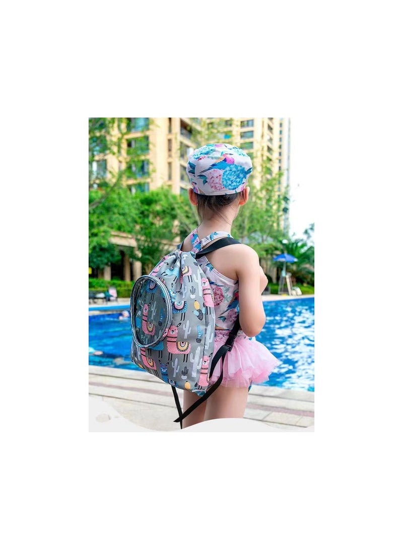 Generic 1-Piece Dry Wet Separation Fitness Bag,Waterproof Beach Swimming Bag Storage Backpack,Sports Equipment Swimming Bag,School Dry and Wet Separated Backpack with Storage Layer for Special Items and Glass  - Image 3