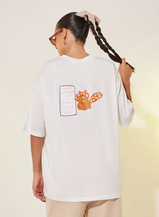 Take Two Graphic Print Round Neck T-Shirt