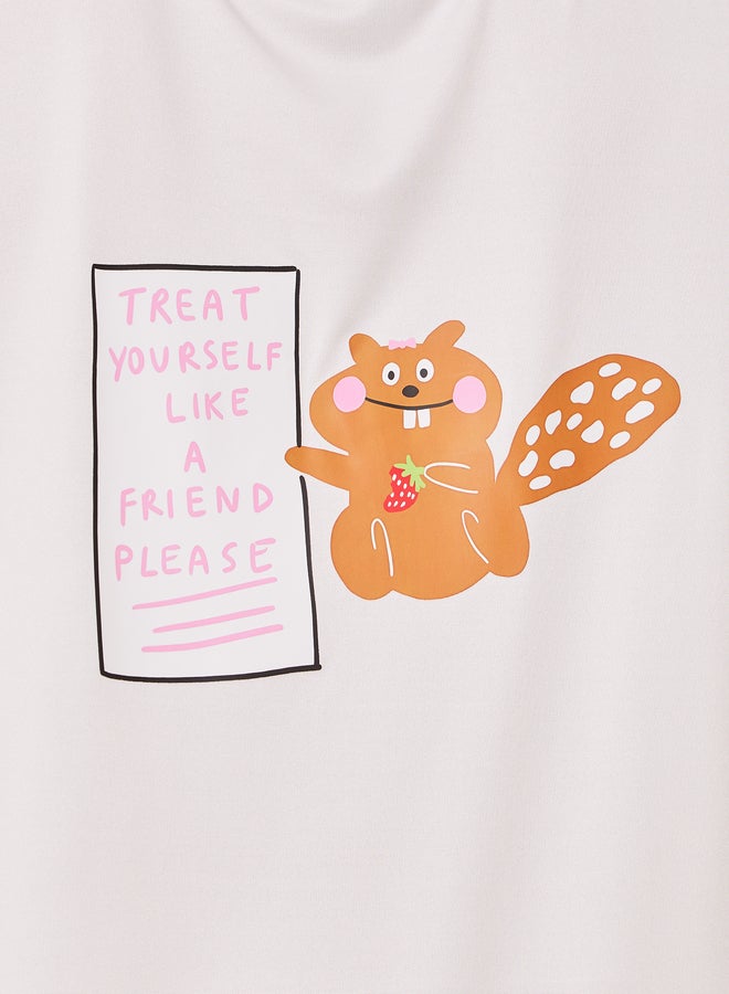 Take Two Graphic Print Round Neck T-Shirt - Image 4