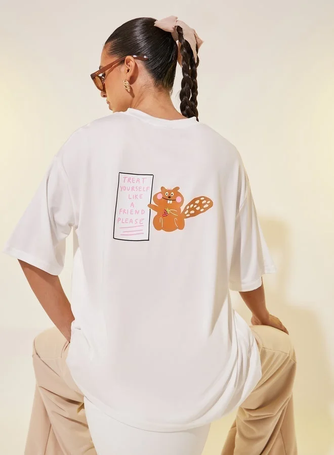 Take Two Graphic Print Round Neck T-Shirt