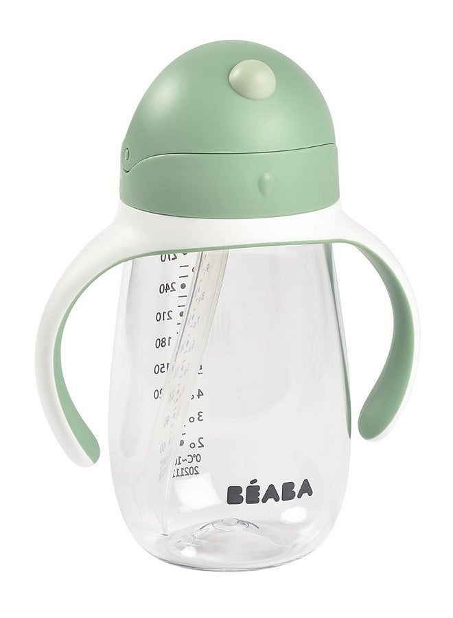 بيابا كوب سيبي من القش مع مقابض قابلة للإزالة، كوب سيبي مع القش، كوب للأطفال من القش، كوب للأطفال الصغار، أكواب من القش للأطفال بعمر 8+ أشهر، 10 أونصة من المريمية - Image 2