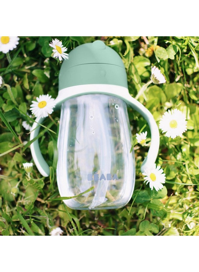 بيابا كوب سيبي من القش مع مقابض قابلة للإزالة، كوب سيبي مع القش، كوب للأطفال من القش، كوب للأطفال الصغار، أكواب من القش للأطفال بعمر 8+ أشهر، 10 أونصة من المريمية - Image 5