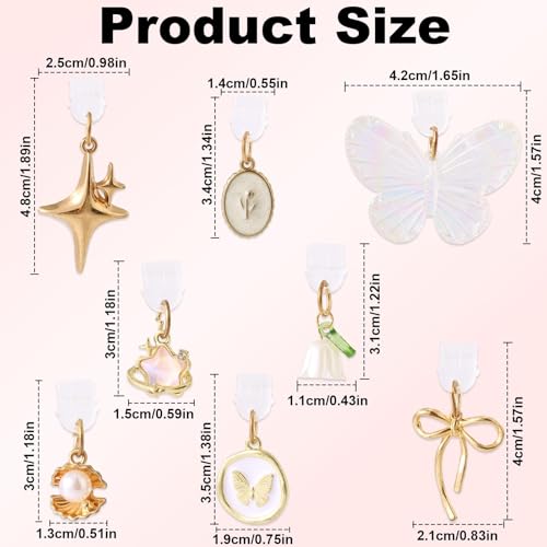 BdelrinQue 8 Pcs Anti Dust Plug Type C, Butterfly Dust Cover Charms for USB C Port Protection, Gold Type C Dust Plug Set for Device Care, Travel & Gifting - Image 2