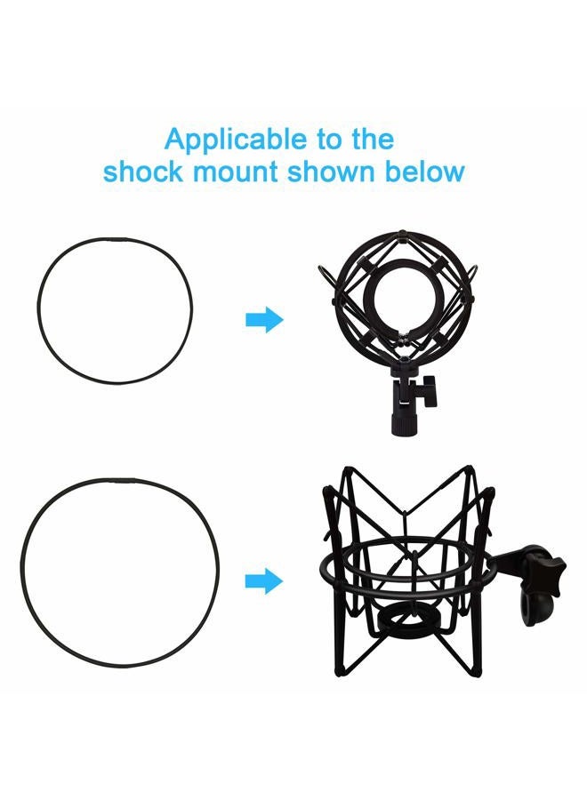 Mictop Universal Elastic Bands Replacement for Microphone Shock Mount Mic Holder Clamp Clip Anti-aging Rubber Rings, 6PCS (black) - Image 4