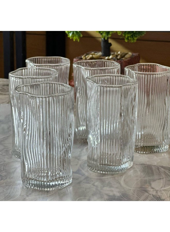 طقم شوب مضلع 6 قطعة 340 ml