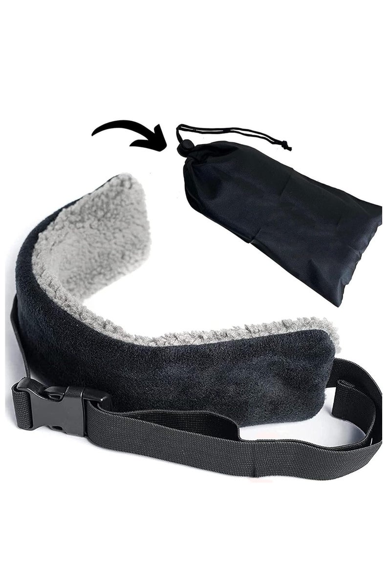 عربست أحزمة مسند رأس للسفر، دعامة مريحة للغاية للرأس والرقبة، توقف تمايل الرأس، أحزمة الطائرة وأشرطة دعم السيارة، ممتازة عند الاستقامة، مريحة للغاية، صغيرة ومدمجة للرقبة - Image 1