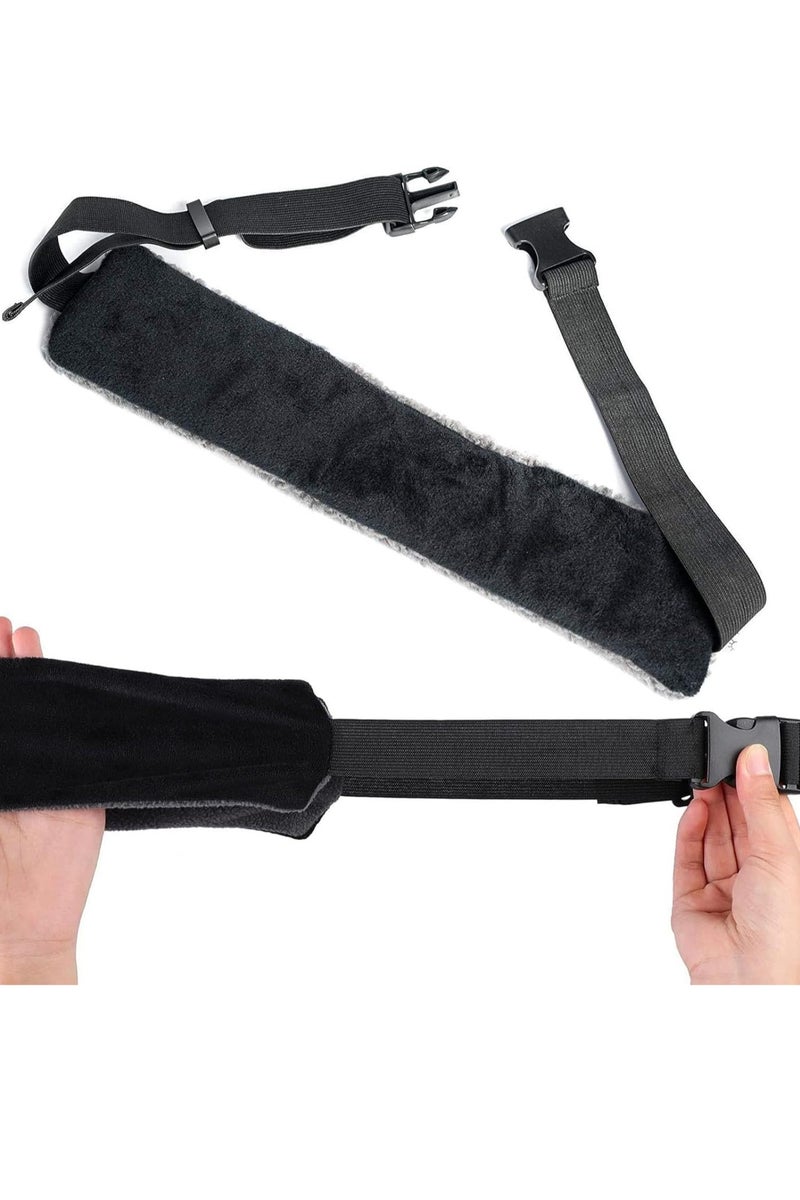 عربست أحزمة مسند رأس للسفر، دعامة مريحة للغاية للرأس والرقبة، توقف تمايل الرأس، أحزمة الطائرة وأشرطة دعم السيارة، ممتازة عند الاستقامة، مريحة للغاية، صغيرة ومدمجة للرقبة - Image 3