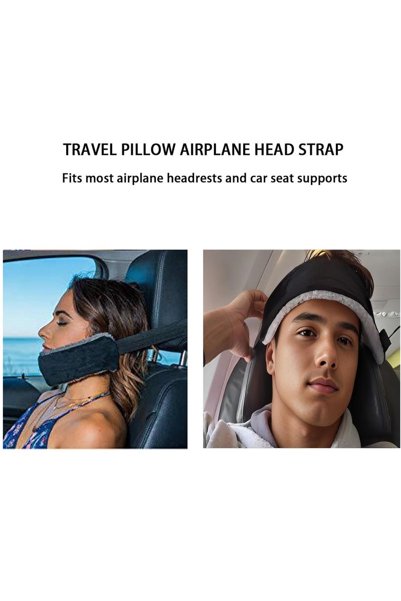 عربست أحزمة مسند رأس للسفر، دعامة مريحة للغاية للرأس والرقبة، توقف تمايل الرأس، أحزمة الطائرة وأشرطة دعم السيارة، ممتازة عند الاستقامة، مريحة للغاية، صغيرة ومدمجة للرقبة - Image 4