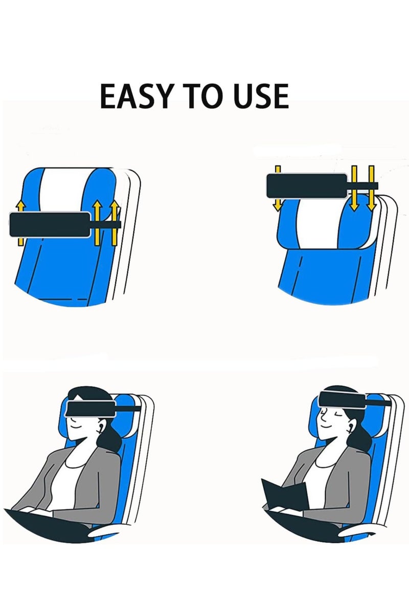 عربست أحزمة مسند رأس للسفر، دعامة مريحة للغاية للرأس والرقبة، توقف تمايل الرأس، أحزمة الطائرة وأشرطة دعم السيارة، ممتازة عند الاستقامة، مريحة للغاية، صغيرة ومدمجة للرقبة - Image 5