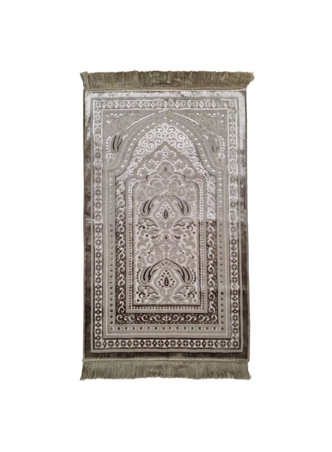 Museum Luxurious Soft Velvet Prayer Mat – Turkish Islamic Sajadah for Men & Women, Lightweight & Comfortable. - Image 1