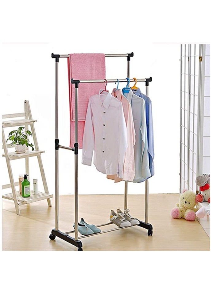 ARTC ARTC Double Pole Cloth Hanger Silver/Black  - Image 2