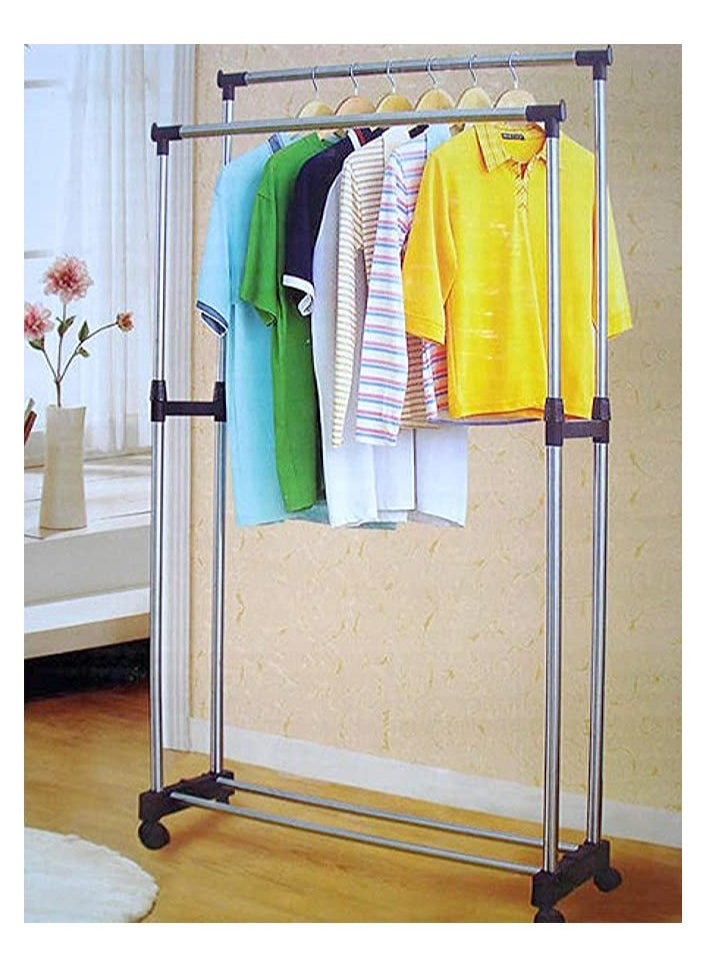 ARTC ARTC Double Pole Cloth Hanger Silver/Black  - Image 3