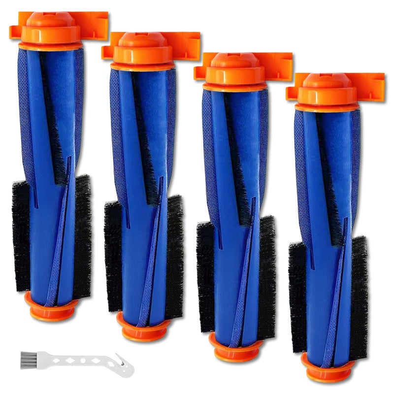 BYOFI 4 Pack Main Roller Brush Replacement for Shark AI AV2501S AV2511AE AV2610WA AV2501AE RV2502AE RV2400WD RV2610WD AV2510AOUS RV2520AOUS UR250BEOUS UR2500SR rv2410wd AI Ultra 2- in-1 Robot Vacuum - Image 1