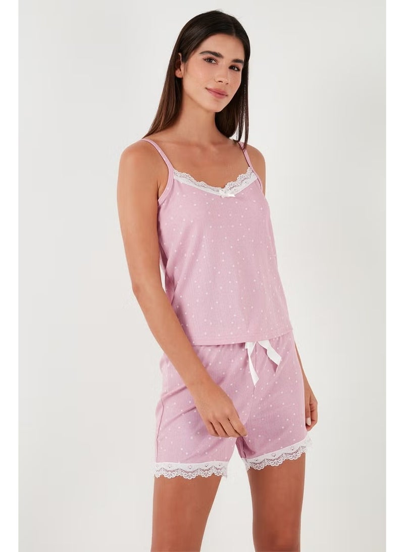 Lela Regular Fit Rope Strap Mini Pajama Set with Shorts Women's Pajama Set 65780117 - Image 5