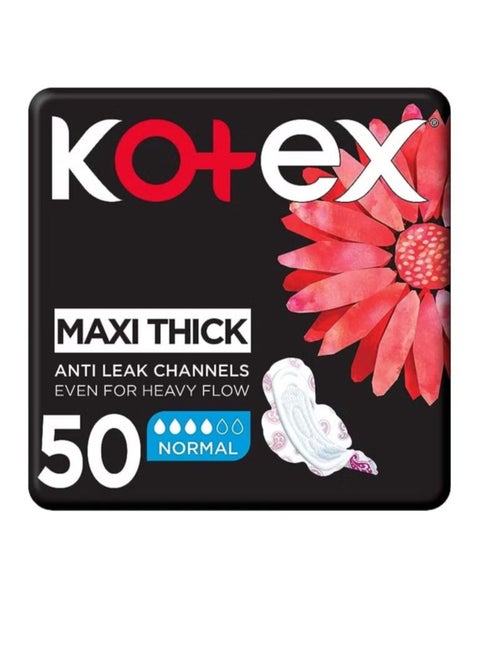 Maxi Thick Regular Pads with Wings 50 Pads
