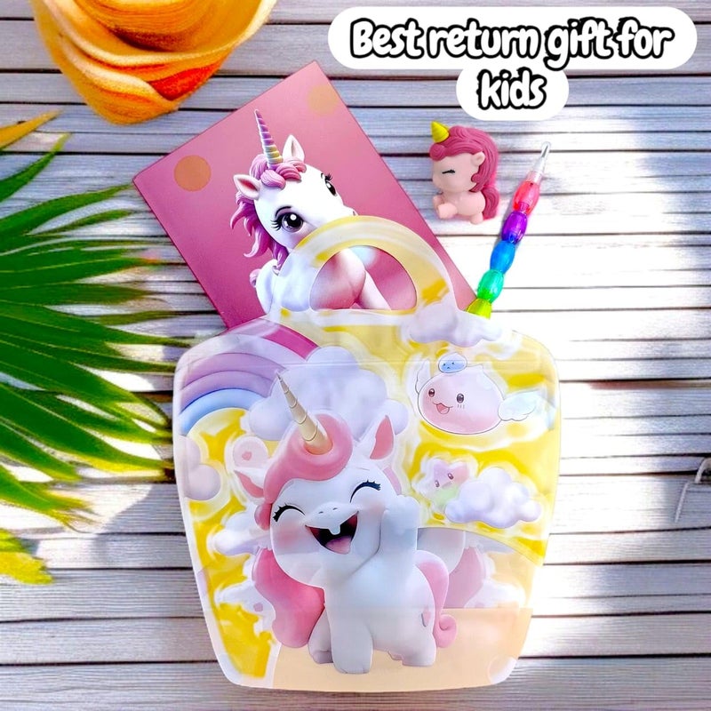 TERA13 Navratri Special Com-bo of Kanjak (Combo of 6 Packs) Unicorn Theme Stationery Gift Set for Girls, Birthday Return Gift for Kids, Best Gi-ft for Kanya Pujan - Image 5
