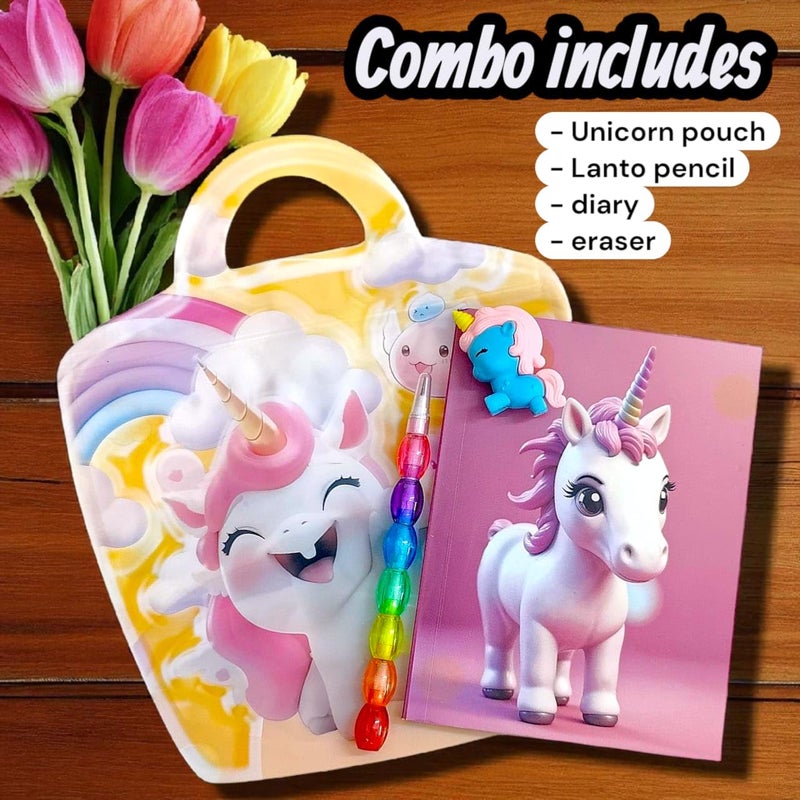 TERA13 Navratri Special Com-bo of Kanjak (Combo of 6 Packs) Unicorn Theme Stationery Gift Set for Girls, Birthday Return Gift for Kids, Best Gi-ft for Kanya Pujan - Image 2