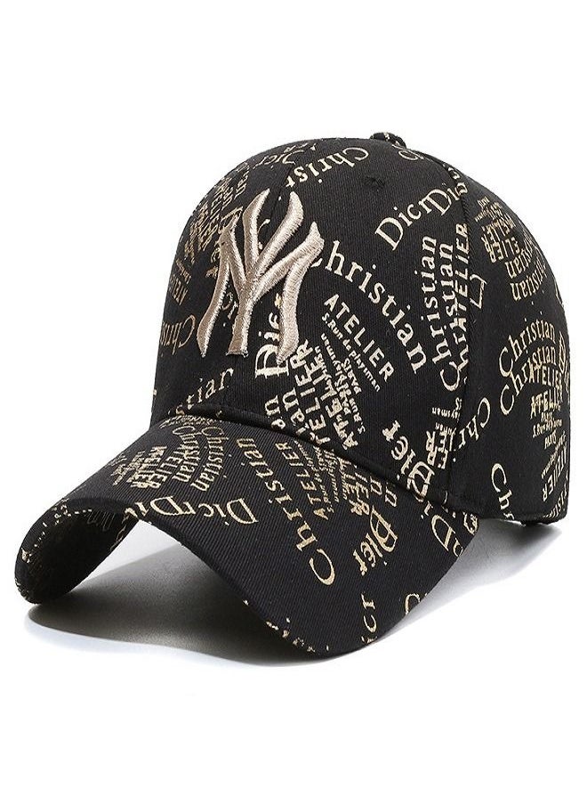 Generic - Hats for men and women New outdoor sports baseball cap Gold thread embroidered letter cap casual cap for lovers - Image 1