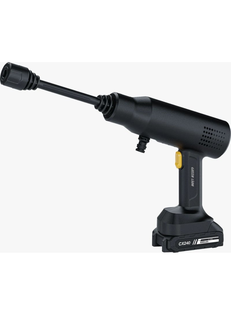 GREEN LION Cordless Portable Pressure Washer 240W / High Pressure Car Wash / Effortless Cleaning / Detachable Battery / 8m Spray Range /4L/min Water Flow / Easy-to-Use / Outdoor Furniture Cleaning /Water Gun CX240 - Black - Image 2