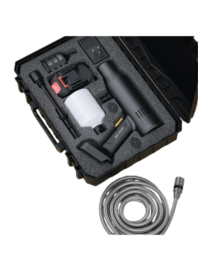 GREEN LION Cordless Portable Pressure Washer 240W / High Pressure Car Wash / Effortless Cleaning / Detachable Battery / 8m Spray Range /4L/min Water Flow / Easy-to-Use / Outdoor Furniture Cleaning /Water Gun CX240 - Black - Image 3