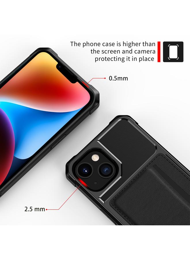 S-TOP Case For iPhone 14 Plus ZM02 Card Slot Holder Phone Case - Image 5