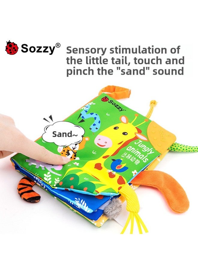 Sozzy Baby Early Education Cloth Book Baby Tear Tail Cloth Book Cloth Book Baby Toy 0-1 Year Old Puzzle-Specifications:Dinosaur Family Tail Cloth Book-Chinese And English  - Image 3