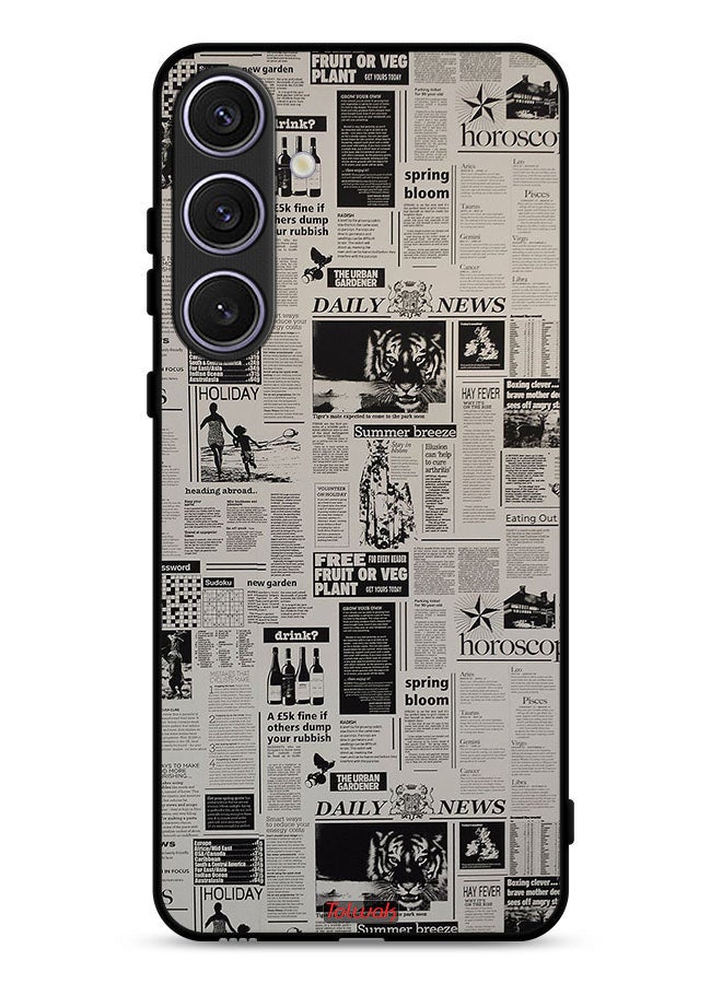 Tolwak Samsung Galaxy S25 FE Protective Case Cover Newspaper Recording - Image 1