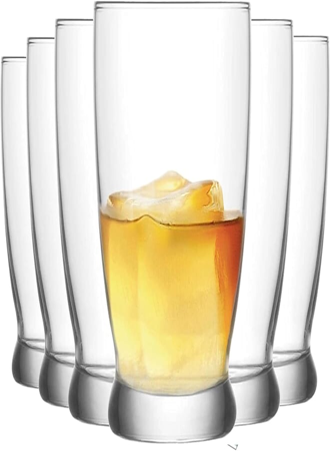 LAV ROMA Glass / 6 Pcs / 295 cc - 10 Oz/Elegant design, Trusted Brand, Attractive shape of smoothies, Juices, Cocktails/High Quality Materials