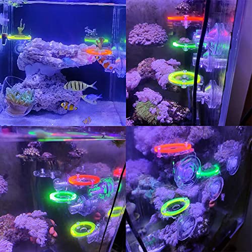 kcrygogo Coral Frag Holder Acrylic Coral Rack with Powerful Suction Cup Suitable for Household Fish Tanks (4pcs Fluorescent Four-Color Single-Hole Acrylic Stand) - Image 5
