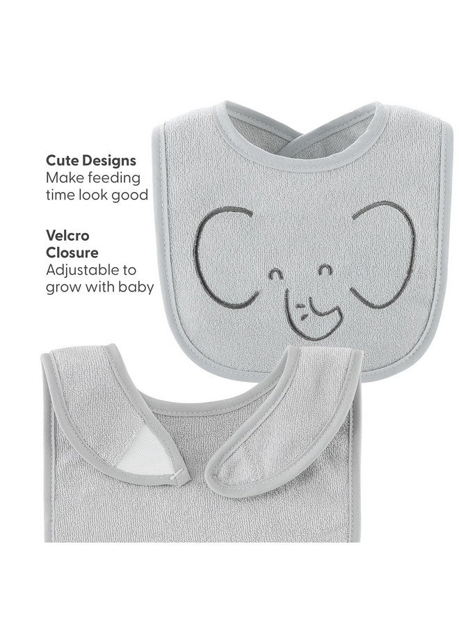 The Peanut Shell The Peanutshell Baby Boy or Girl Terry Bibs Set of 10-100% Cotton, Soft, Absorbent Baby Bibs for Boys and Girls, Unisex Toddler Baby Boy or Girl Bibs Set, Newborn & Infant Bib - Soft Neutral - Image 3