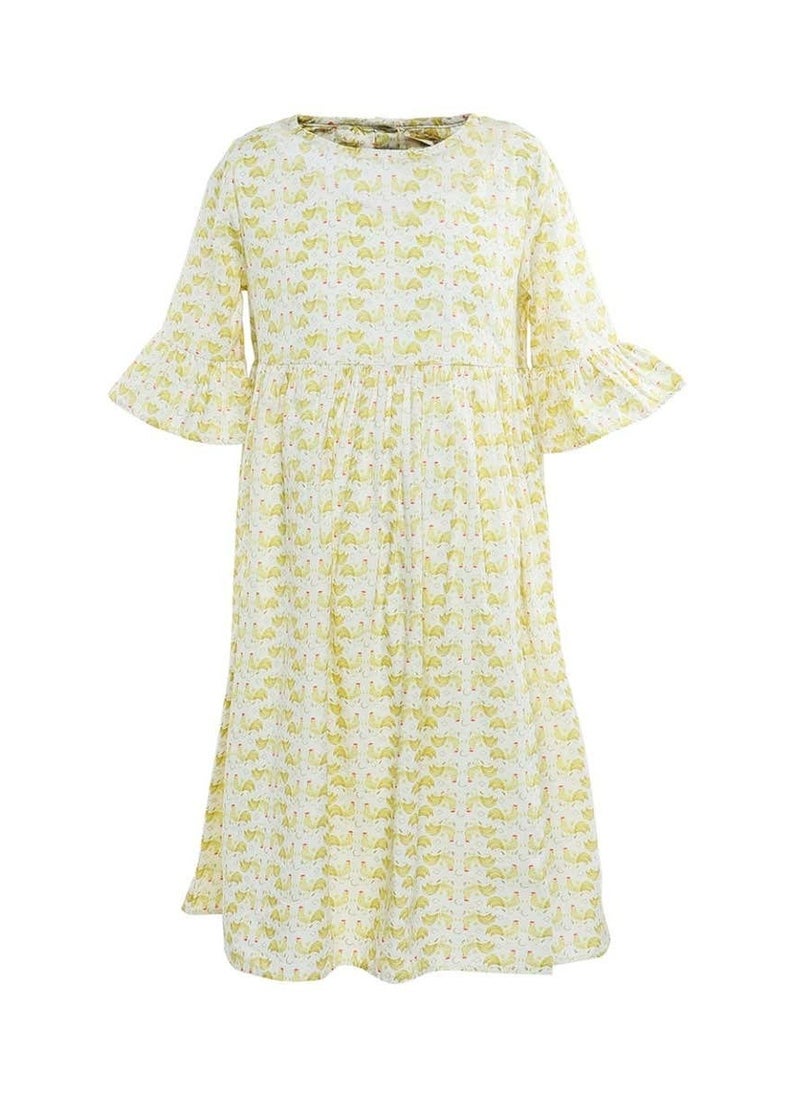 Bunai - Bunai Root Collection Yellow Dress DR1003 - Image 1