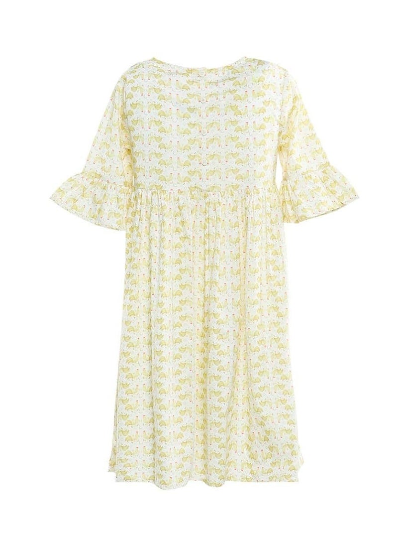 Bunai - Bunai Root Collection Yellow Dress DR1003 - Image 1