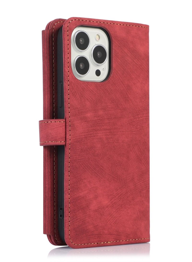 Suteni Flip Cover Leather Protective Hidden Purse Phone Case for iPhone  - Image 2