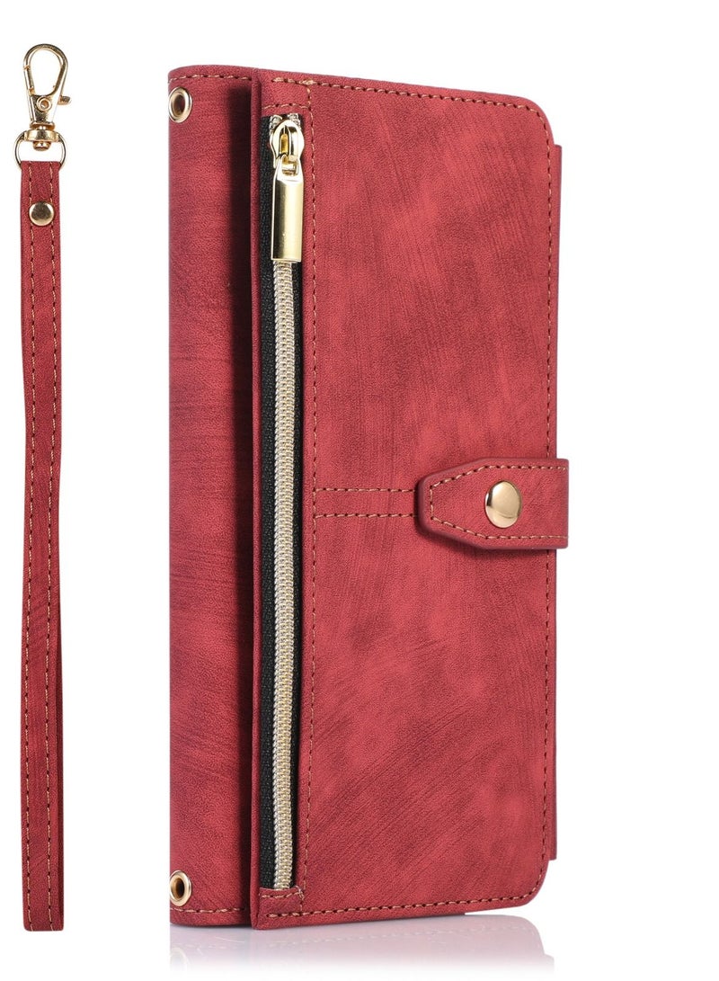 Suteni Flip Cover Leather Protective Hidden Purse Phone Case for iPhone  - Image 1