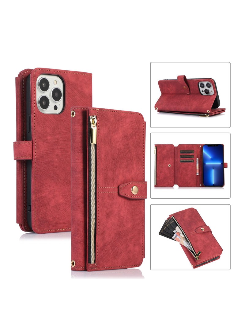 Suteni Flip Cover Leather Protective Hidden Purse Phone Case for iPhone  - Image 3