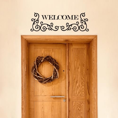 Rajukit Metal Scroll Wall Decor Set of 4 – Antique Wrought Iron Wall Medallion, Traditional Scroll Art Accent for Above Door, Front Porch, Hallway, Living Room – Rustic Horizontal Metal Wall Art, Indoor/Outdoor & Gift-Ready - Image 4