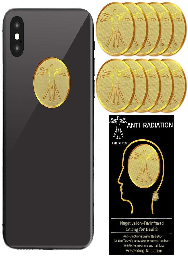 Captaintech Cell Phone 5G EMF Protection Stickers, 10Pcs Anti 5G Radiation Shield Sticker, Radiation Neutralizers, 98% Effective Multi-Layer Protector Smart Phones, Laptops, Tablets, TV, Monitors, All Devices - Image 1