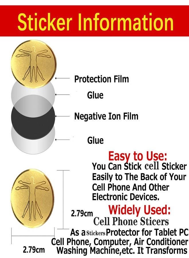 Captaintech Cell Phone 5G EMF Protection Stickers, 10Pcs Anti 5G Radiation Shield Sticker, Radiation Neutralizers, 98% Effective Multi-Layer Protector Smart Phones, Laptops, Tablets, TV, Monitors, All Devices - Image 2