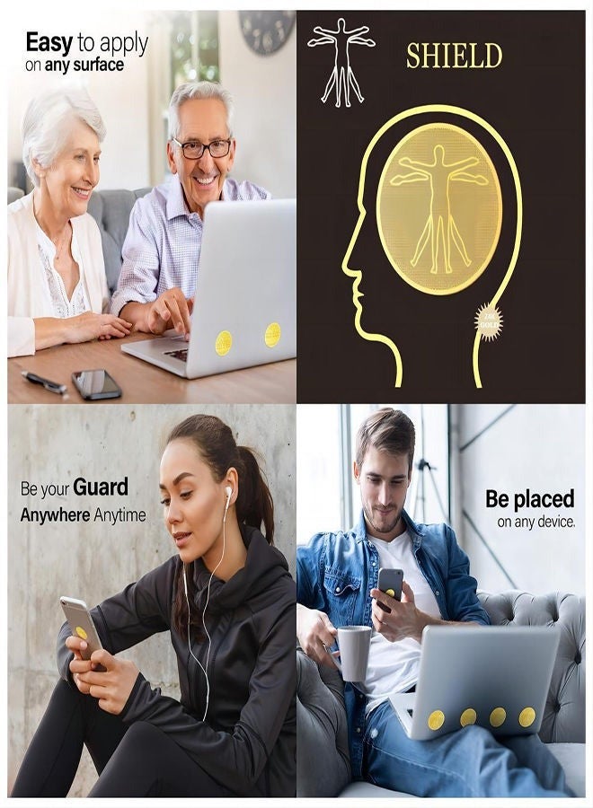 Captaintech Cell Phone 5G EMF Protection Stickers, 10Pcs Anti 5G Radiation Shield Sticker, Radiation Neutralizers, 98% Effective Multi-Layer Protector Smart Phones, Laptops, Tablets, TV, Monitors, All Devices - Image 4