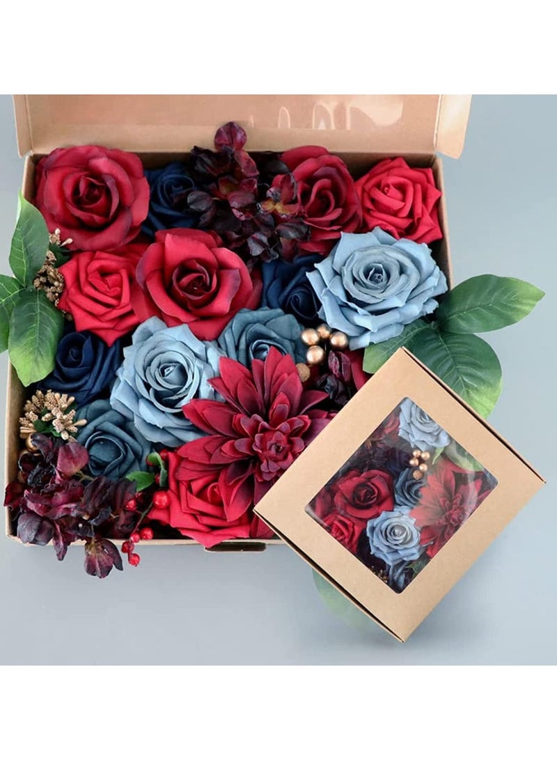 GT-Wheel Artificial Flowers Combo Box Silk Fake Faux Flower Centerpieces for DIY Wedding Cake Topper Floral Arrangements - Image 1