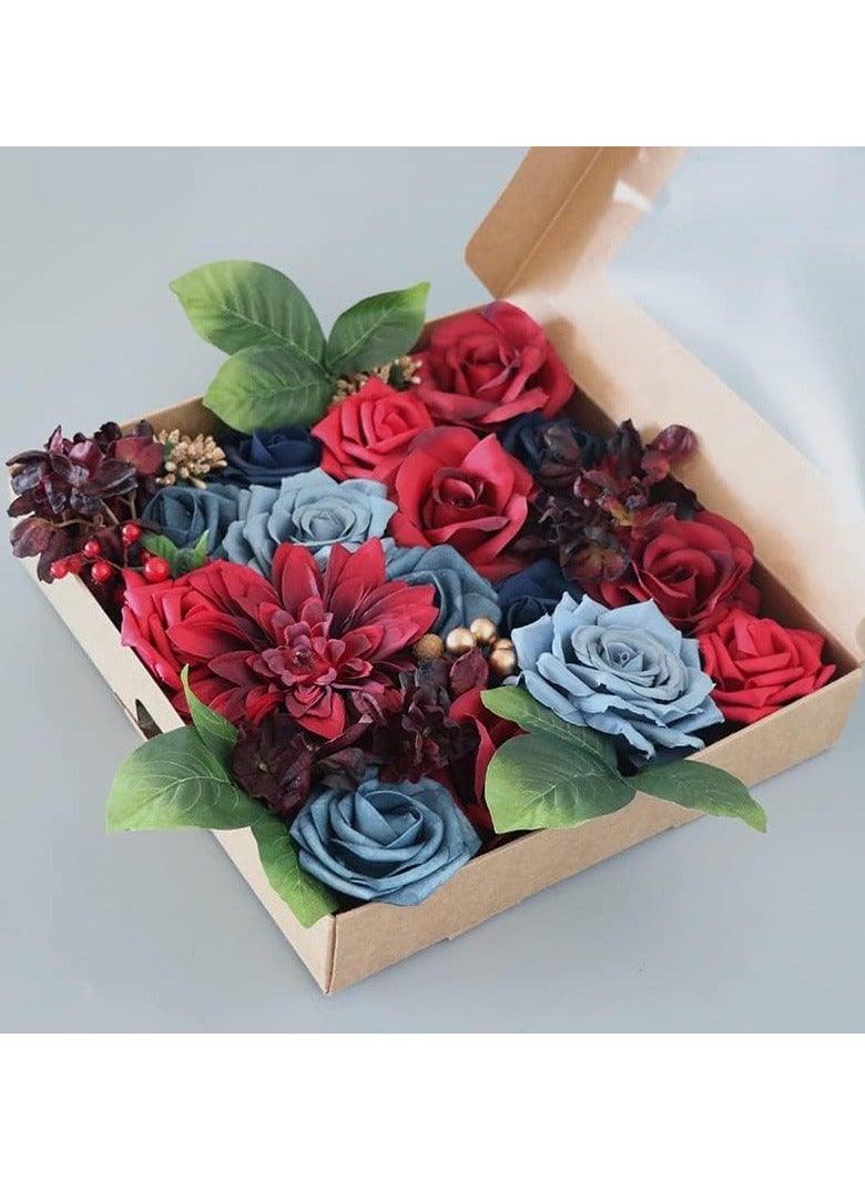 GT-Wheel Artificial Flowers Combo Box Silk Fake Faux Flower Centerpieces for DIY Wedding Cake Topper Floral Arrangements - Image 2