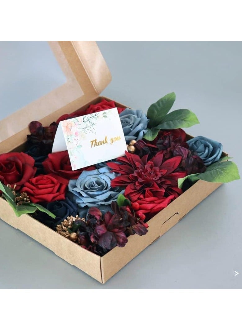 GT-Wheel Artificial Flowers Combo Box Silk Fake Faux Flower Centerpieces for DIY Wedding Cake Topper Floral Arrangements - Image 4
