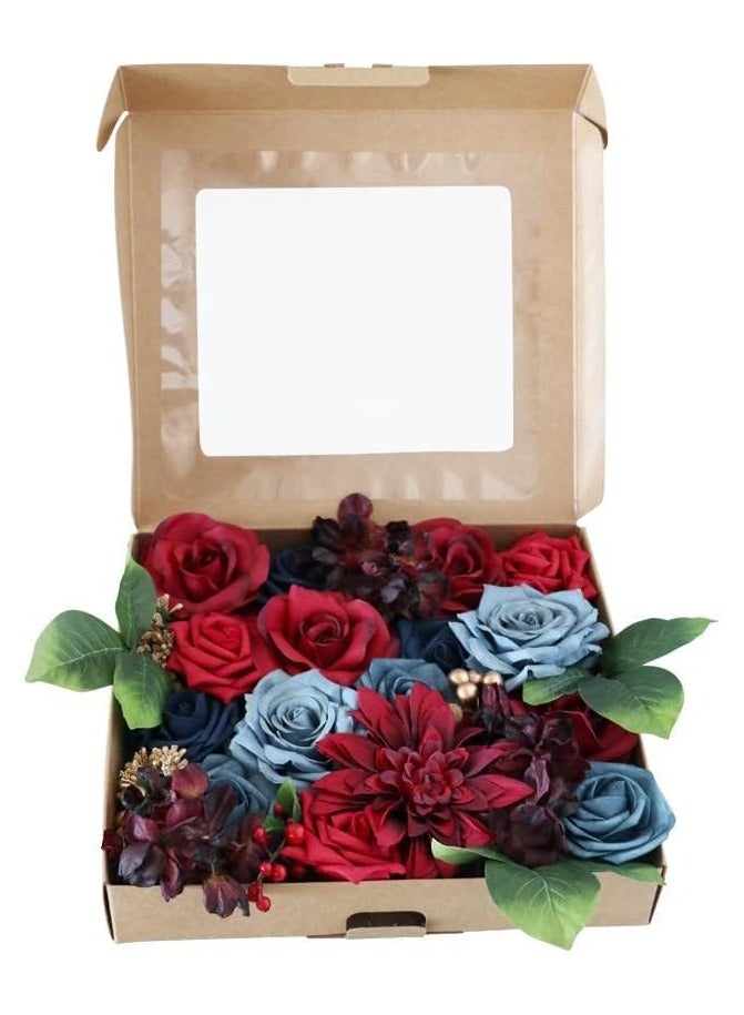 GT-Wheel Artificial Flowers Combo Box Silk Fake Faux Flower Centerpieces for DIY Wedding Cake Topper Floral Arrangements - Image 5