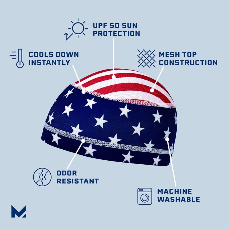 Mission Cooling Helmet Liner - Lightweight & Breathable - Cools Up to 2 Hours - UPF 50 Sun Protection - Machine Washable - Image 2