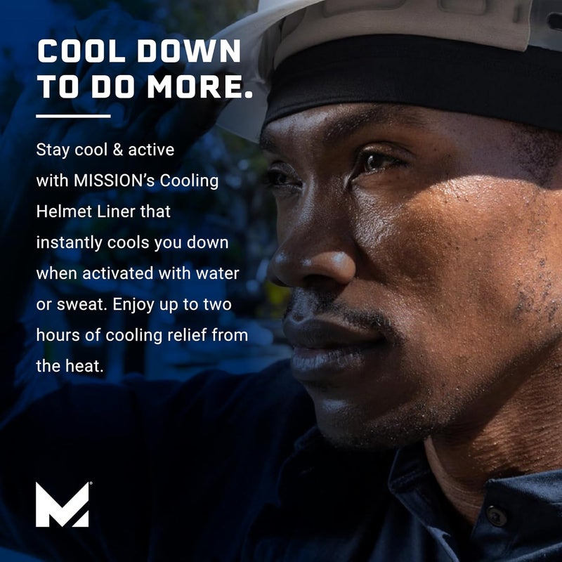 Mission Cooling Helmet Liner - Lightweight & Breathable - Cools Up to 2 Hours - UPF 50 Sun Protection - Machine Washable - Image 4